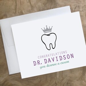 DENTIST Graduation card. Congratulations Dental Student Card. New Dentist Card, Custom Dentist Graduation Card DDS Card DMD Card image 5