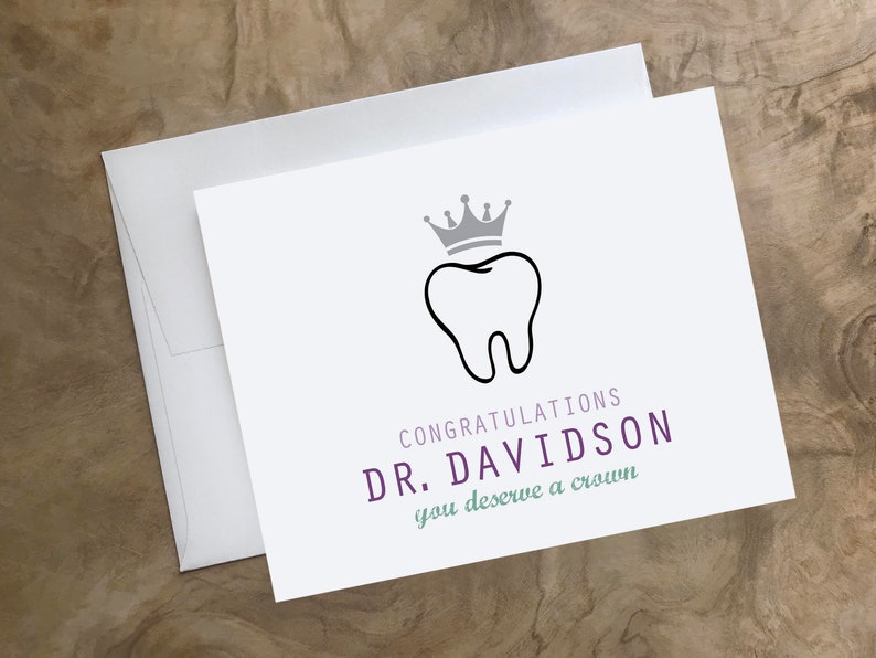 DENTIST Graduation card. Congratulations Dental Student Card. New Dentist Card, Custom Dentist Graduation Card DDS Card DMD Card image 5