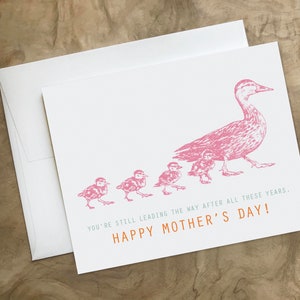 Sweet Adorable Loving Card for MOM I love you mom. Thinking of You Ducks Card Cute Lovely Thoughtful Mother's Day Card image 7