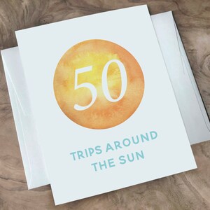 Custom Age Birthday Card - Another Trip Around the Sun Card. Another Year Birthday Card - Accomplishment Card - You&#39;ve Made It Card