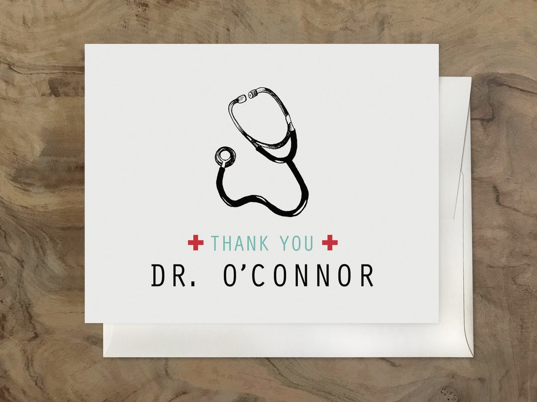 THANK A DOCTOR Card. Personalized Doctor Thank You Card, Customized