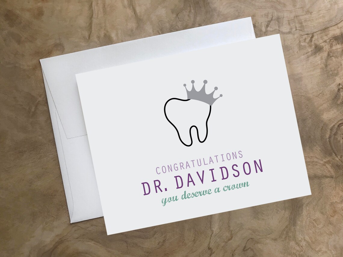 DENTIST Graduation Card. Congratulations Dental Student Card. Etsy