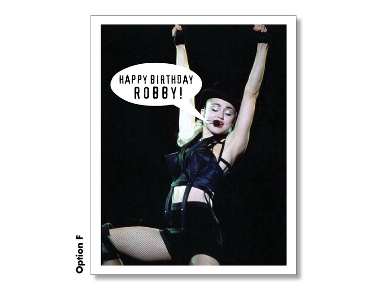MADONNA Happy Birthday Card. Personalized Madonna Card. Super | Etsy