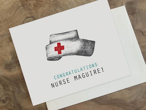 Carte De Graduation Dinfirmiere Felicitations Carte Etsy
