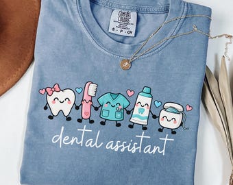Dental Assistant Shirt, Cute Dental Team Tee, Comfort Colors Dentist Shirt, Dental Hygienist Gift, Dental Office Top, Dental Graduate Gift