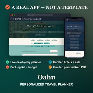Oahu Travel Itinerary & Planner - Curated Hawaii Trip Guide, Instant Access