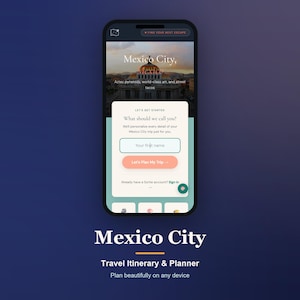 Itinerario y planificador de viaje a la Ciudad de México - Guía de viaje a la CDMX, acceso instantáneo