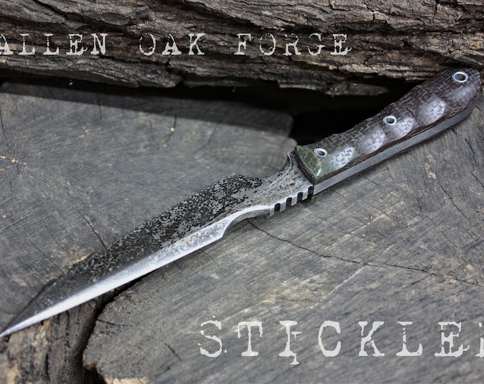 Handcrafted Fallen Oak Forge FOF "Stickler", full tang knife