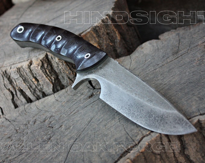 Handcrafted Fallen Oak Forge FOF "Hindsight", survival, hunting and tactical knife