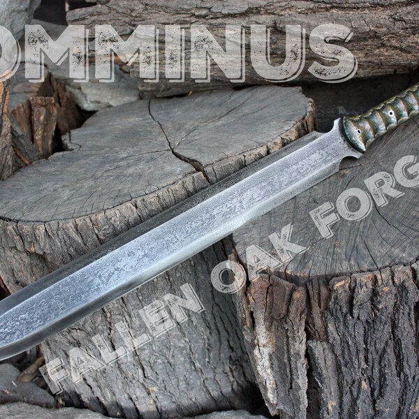 FOF "Comminus" hecho a mano de tamaño completo, espiga completa, espada gladius táctica a dos manos