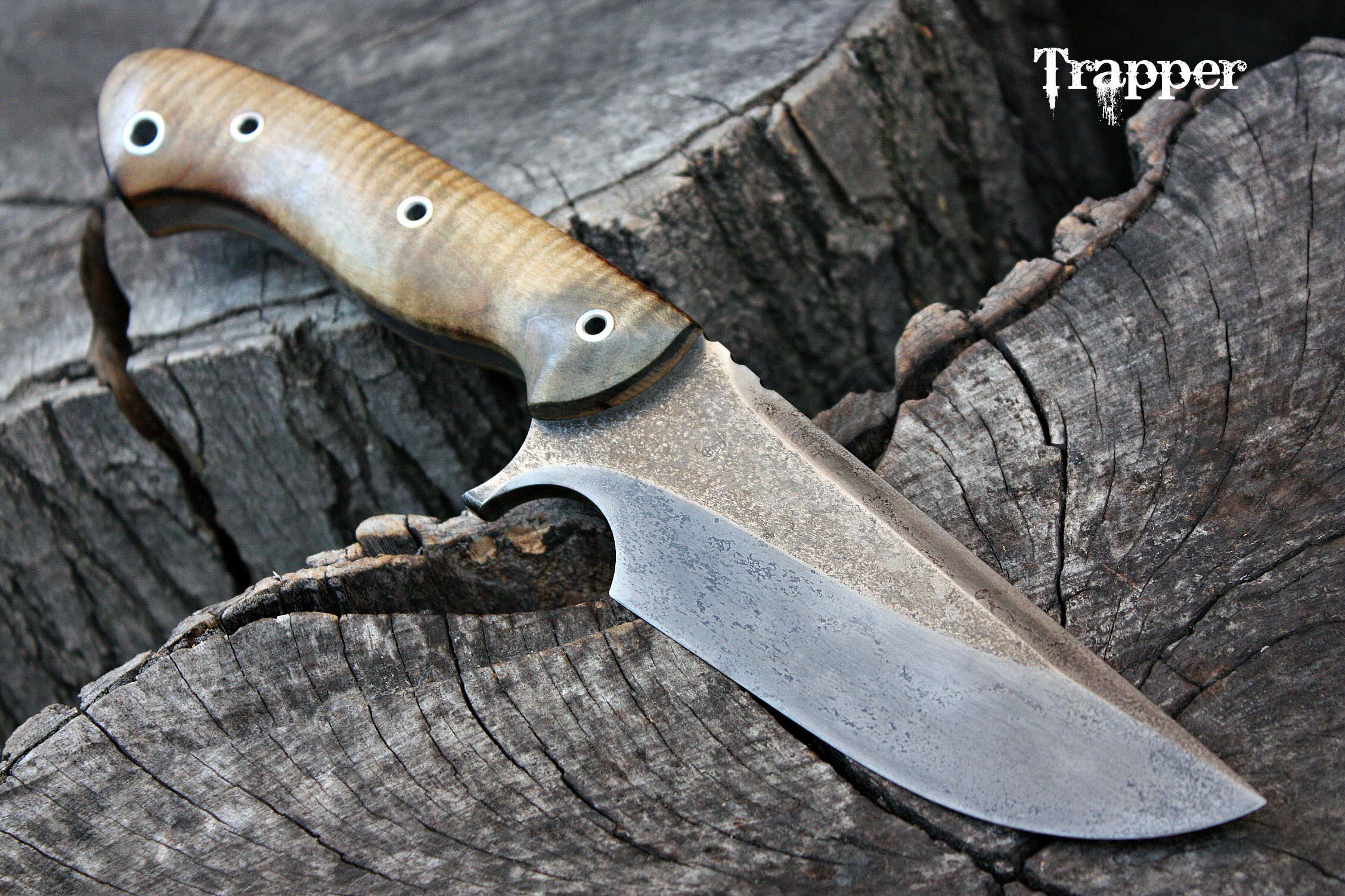 Handcrafted FOF Trapper, survival, and hunting blade