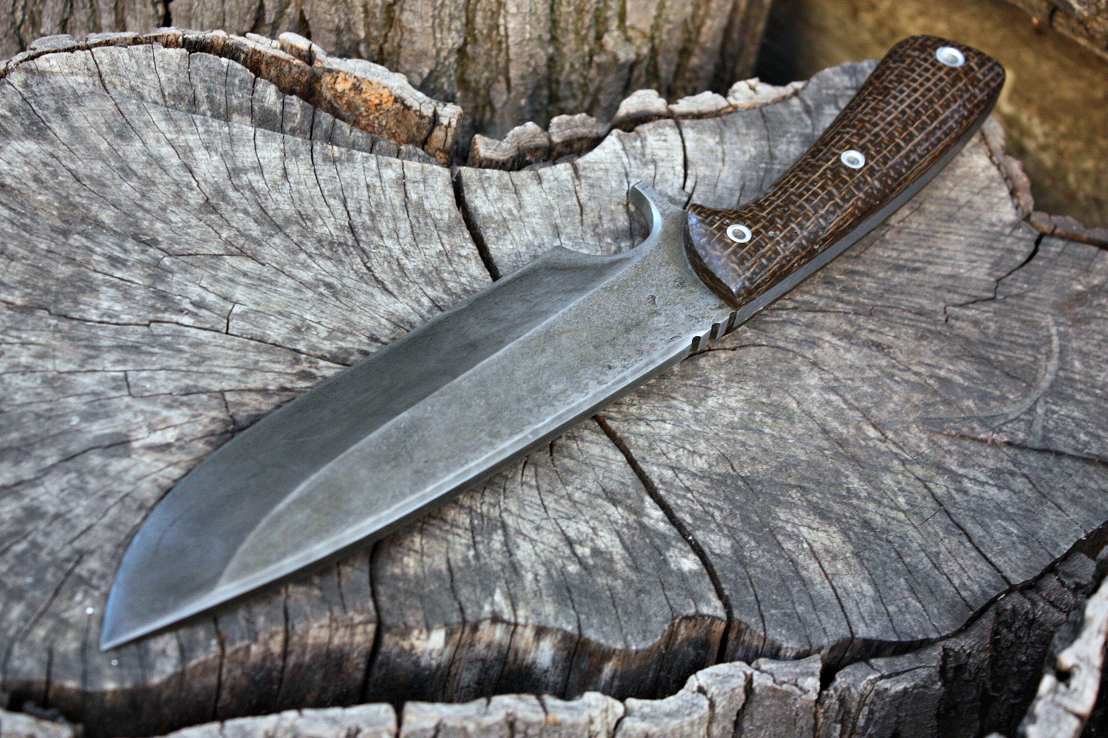 Handcrafted FOF Survivor Custom full tang bushcraft and hunting knife