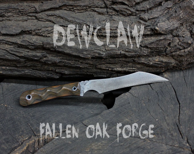 Handmade FallenOakForge FOF "Dewclaw" work, hunting, edc and survival knife