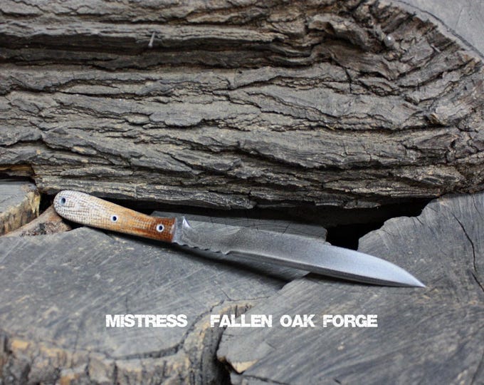 Handcrafted Fallen Oak Forge FOF "Mistress", full tang knife