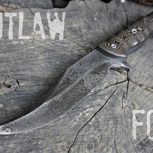 Handcrafted Fallen Oak Forge FOF &quot;Outlaw&quot;, survival, hunting modern bowie