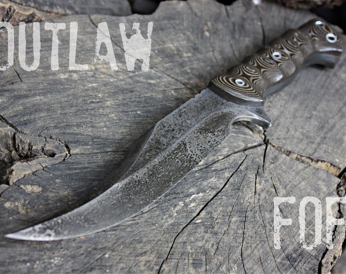 Handcrafted Fallen Oak Forge FOF "Outlaw", survival, hunting modern bowie