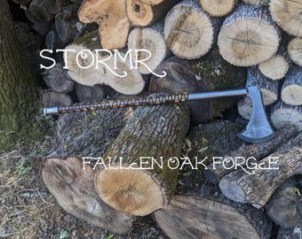 USA Handcrafted Fallen Oak Forge "Stormr" 36" long axe