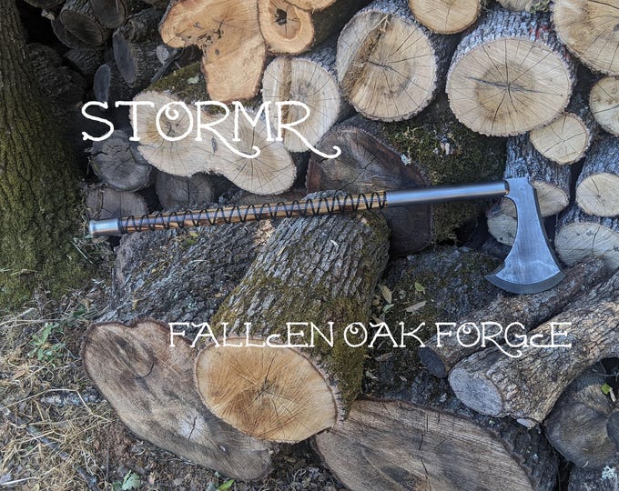 USA Handcrafted Fallen Oak Forge "Stormr" 36" long axe