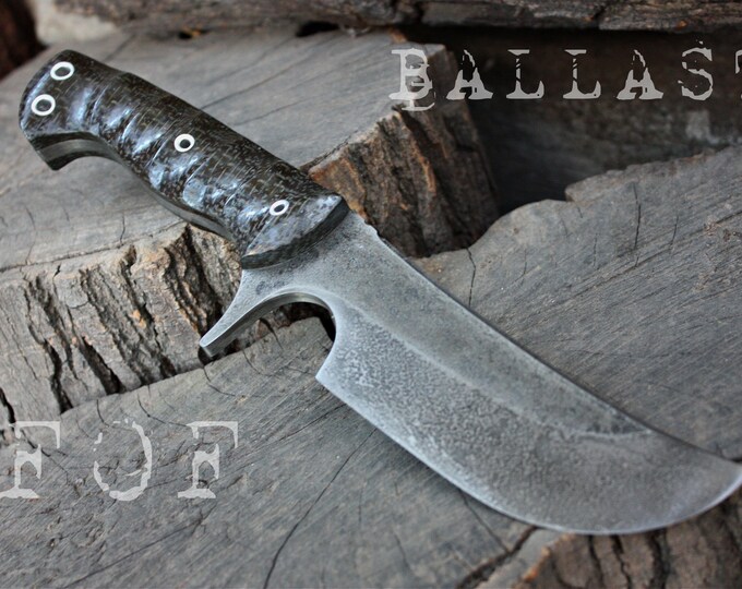Handcrafted Fallen Oak Forge FOF "Ballast", survival, hunting or tactical knife