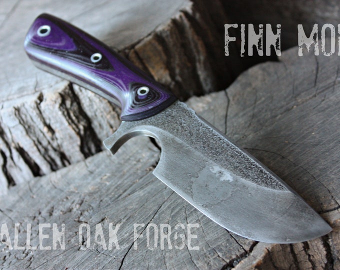 Handcrafted Fallen Oak Forge FOF "Finn Mod", survival, and hunting blade