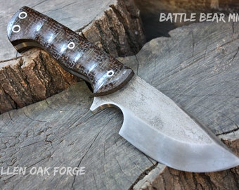 Handmade FOF "Battle Bear min" full tang camp and survival knife