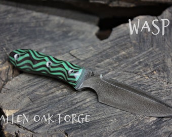 Handmade Fallen Oak Forge FOF "Wasp" work, hunting, edc and survival knife