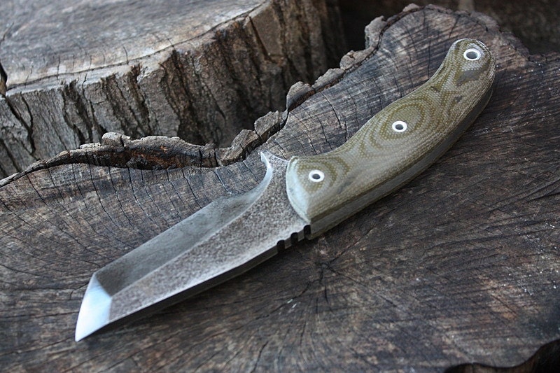 Handcrafted FOF Grit, fulltang tanto survival, hunting or tactical knife