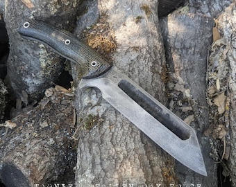 Handmade Fallen Oak Forge  FOF "Warnie" working, hunting and survival knife