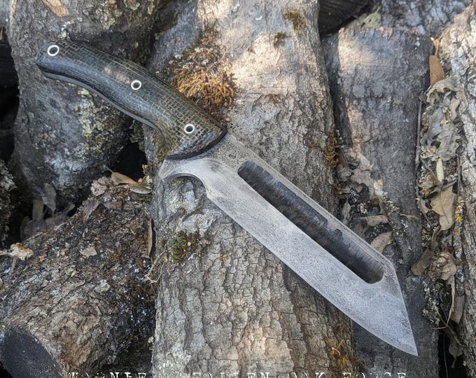 Handmade Fallen Oak Forge  FOF "Warnie" working, hunting and survival knife
