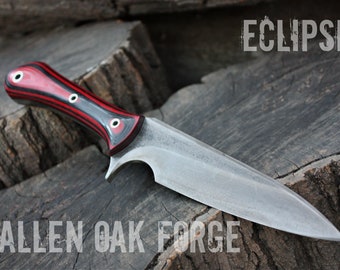 Handcrafted Fallen Oak Forge FOF "Eclipse", survival and hunting knife