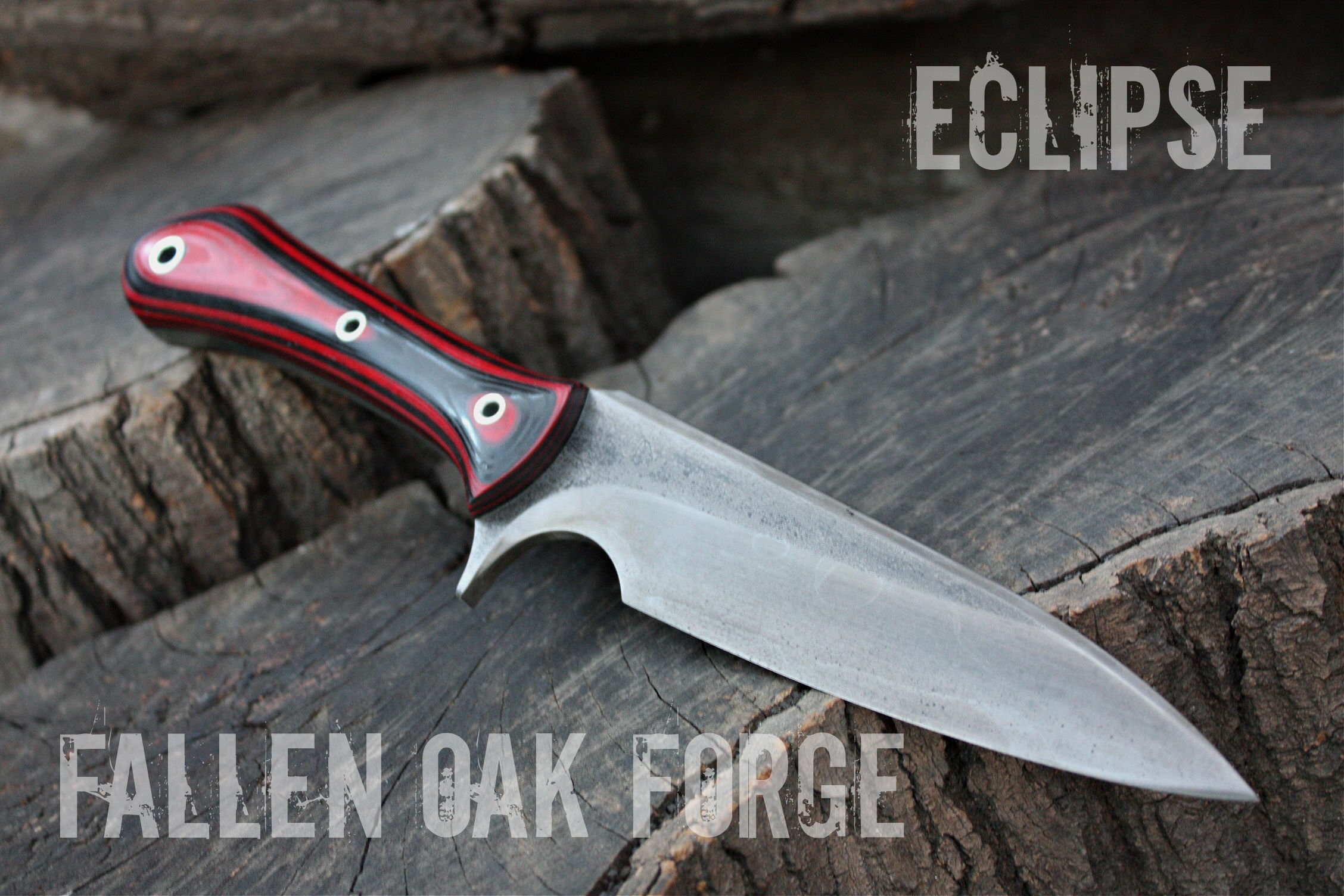 Handcrafted Fallen Oak FOF Eclipse, survival and hunting knife