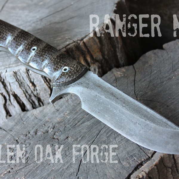 Handcrafted Fallen Oak Forge FOF "Ranger mod", survival, hunting or tactical knife