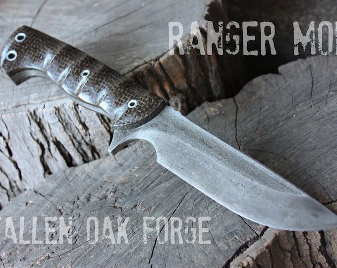 Handcrafted Fallen Oak Forge FOF "Ranger mod", survival, hunting or tactical knife