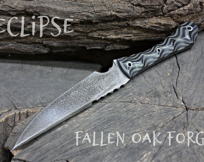 Handcrafted Fallen Oak Forge FOF "Eclipse mod", survival and hunting knife