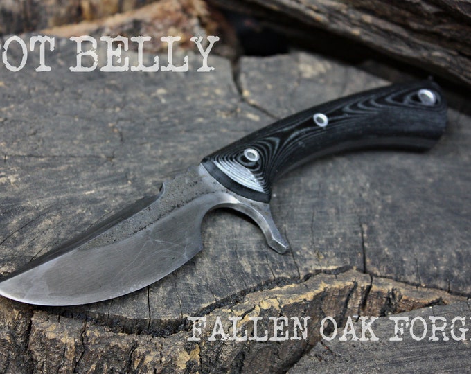 Handcrafted Fallen Oak Forge FOF  "Pot Belly" Hunting, work and survival blade