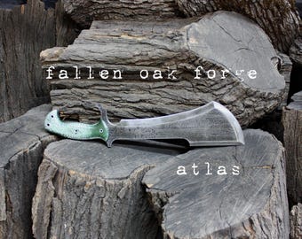 USA Made High Carbon Alloy Survival Machete, Fallen Oak Forge Atlas