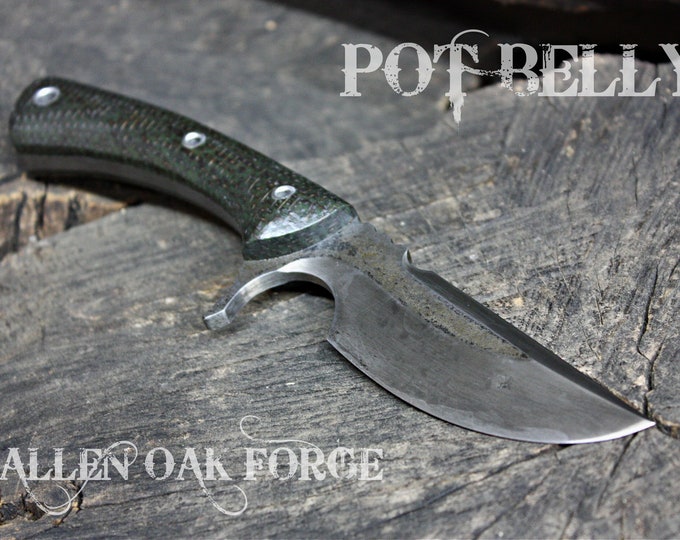Handcrafted Fallen Oak Forge FOF  "Pot Belly" Hunting, work and survival blade
