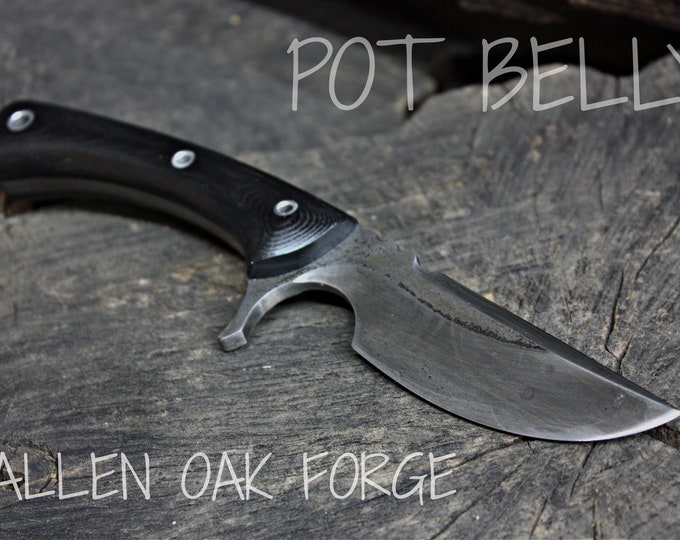 Handcrafted Fallen Oak Forge FOF  "Pot Belly" Hunting, work and survival blade
