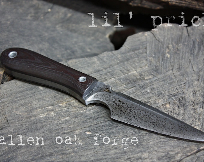 Handmade Fallen Oak Forge FOF "lil' prick" work, hunting, edc and survival knife