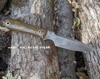 Handmade Fallen Oak Forge FOF "Wasp" work, hunting, edc and survival knife