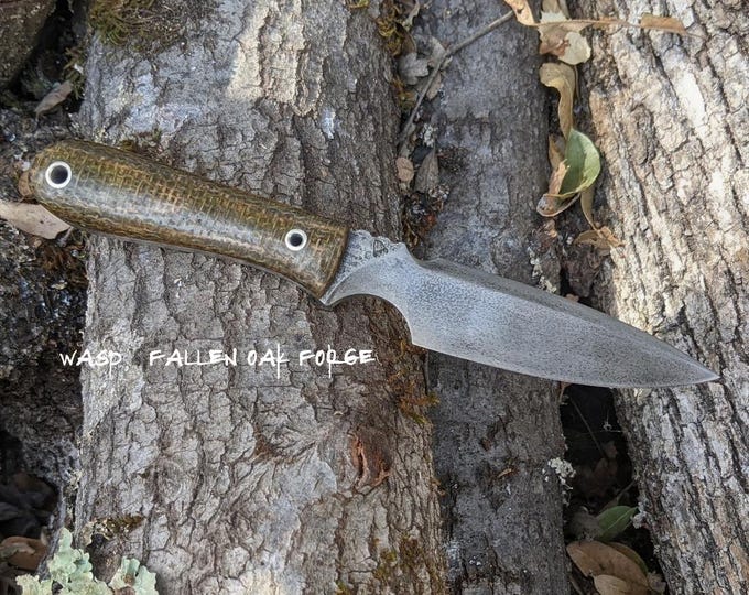 Handmade Fallen Oak Forge FOF "Wasp" work, hunting, edc and survival knife