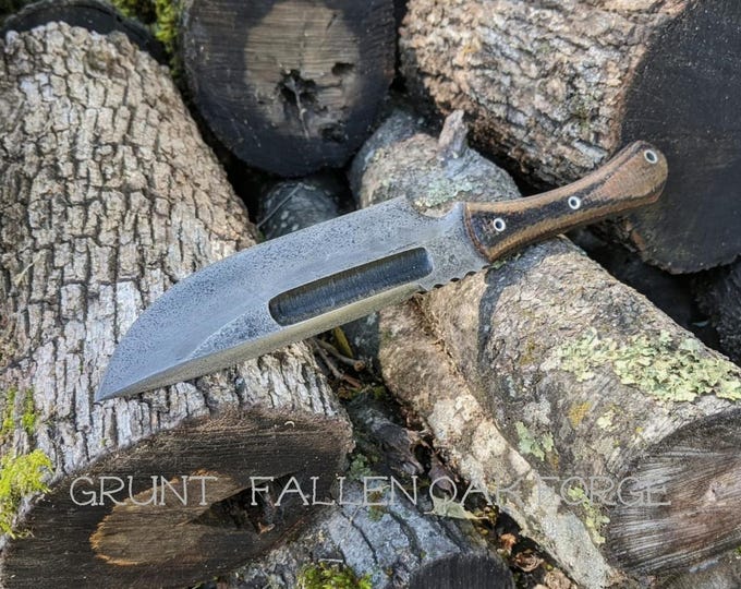 Hand Forged high carbon steel Fallen Oak Forge survival knife "Grunt"