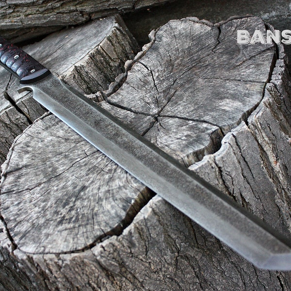 Handmade FOF "Banshee"  full tang, two handed tactical wakizashi style sword