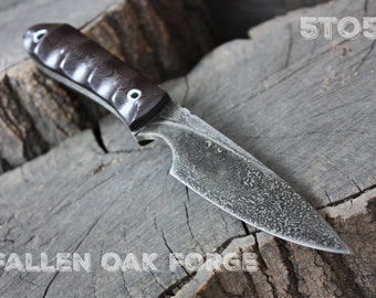 Handmade Fallen Oak Forge FOF "5to5" work, hunting, edc and survival knife