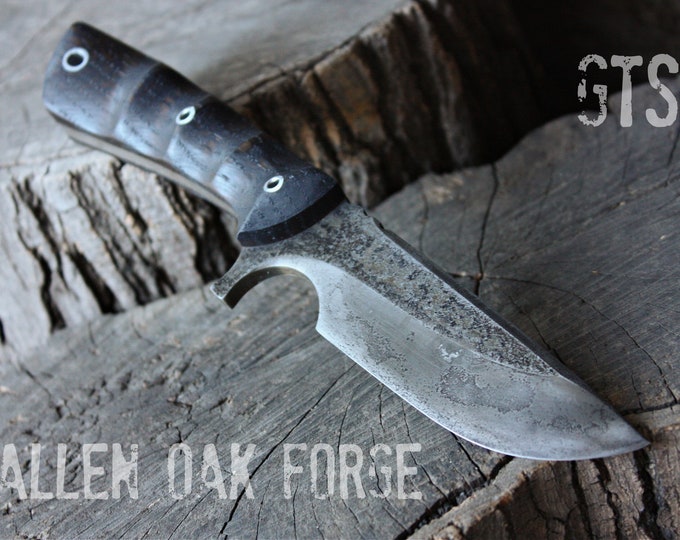 Handcrafted FOF FallenOakForge "GTS", survival, and hunting blade