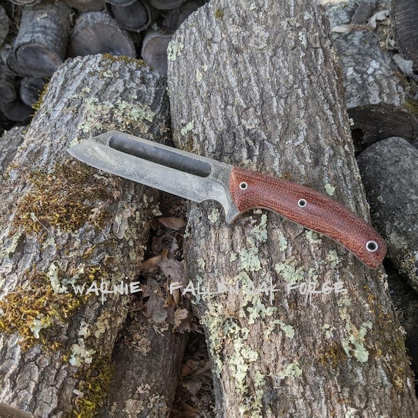 Handmade Fallen Oak Forge  FOF "Warnie" working, hunting and survival knife