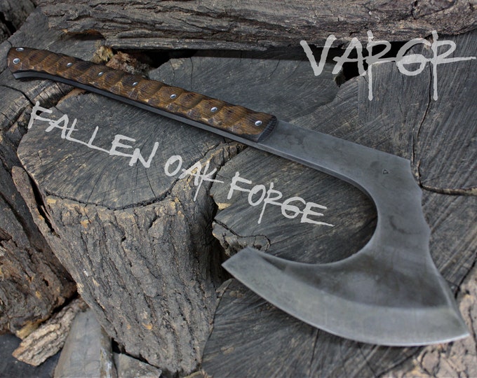 Handcrafted FOF "Vargr" Norse inspired full tang bearded tactical axe