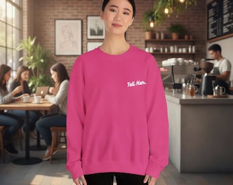 Minimal Script Embroidered Sweatshirt  |  Cozy Crewneck