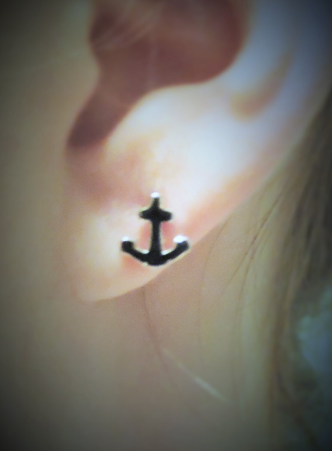 Sterling Silver Nautical Earrings Stud Earrings Anchor Etsy