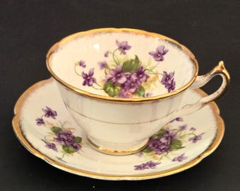 Vintage Collingwoods Bone China  Tea Cup and Saucer, England.